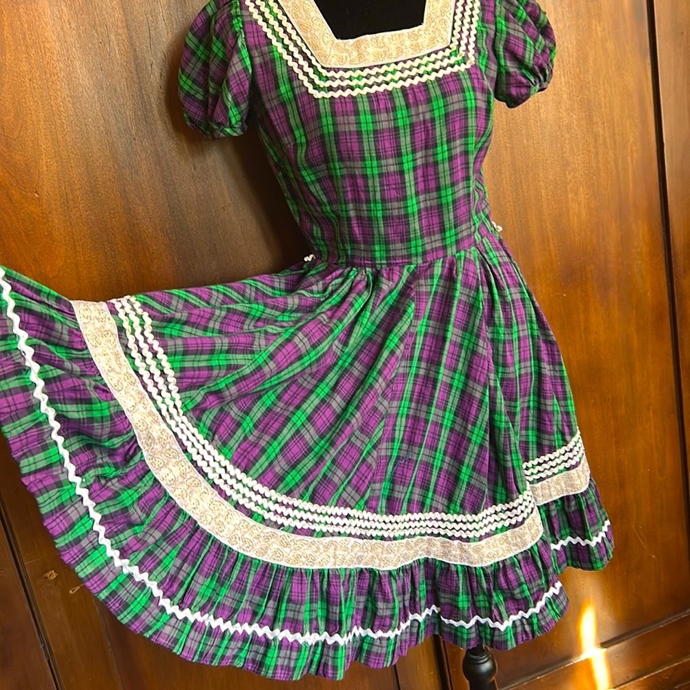 Vintage 60s Western Dance Fiesta Patio Dress 4